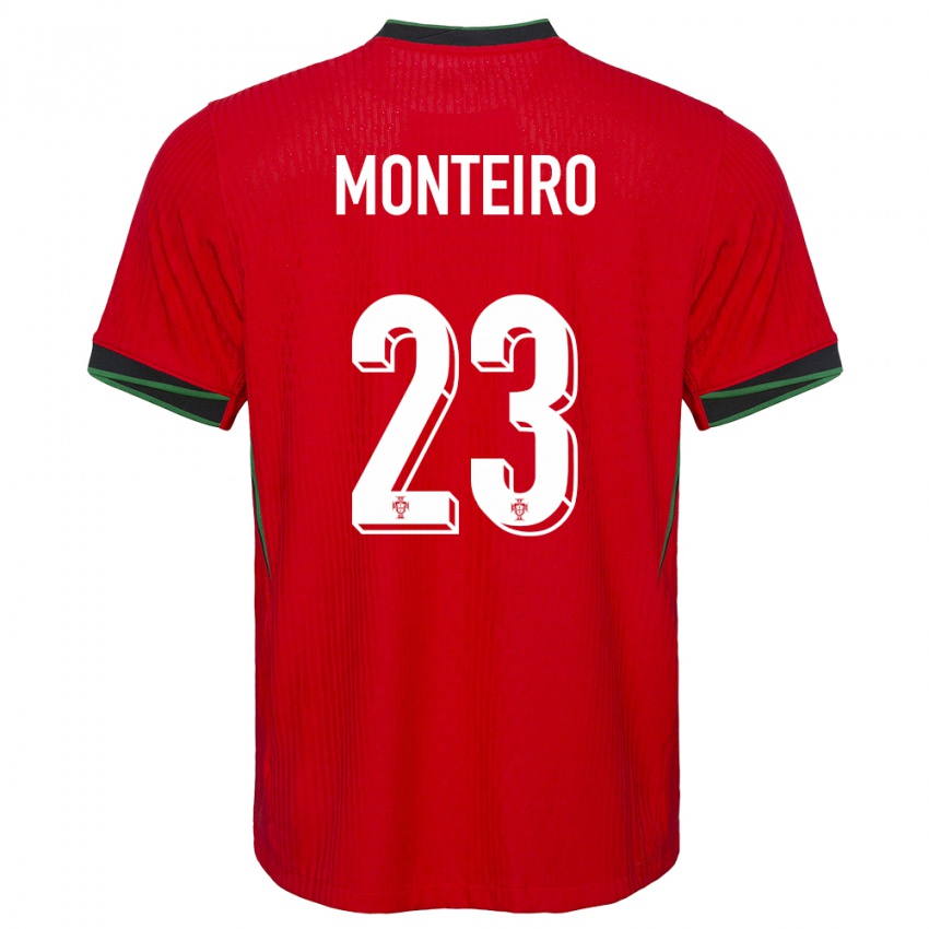 Bambino Maglia Portogallo David Monteiro #23 Rosso Kit Gara Home 24-26 Maglietta