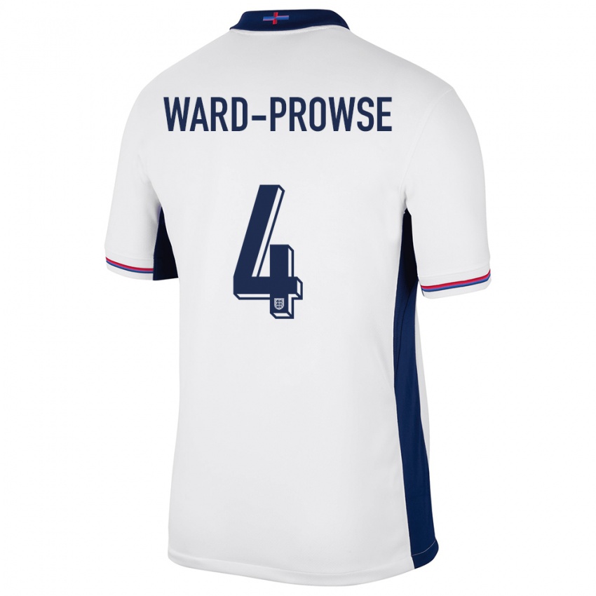 Bambino Maglia Inghilterra James Ward-Prowse #4 Bianco Kit Gara Home 24-26 Maglietta