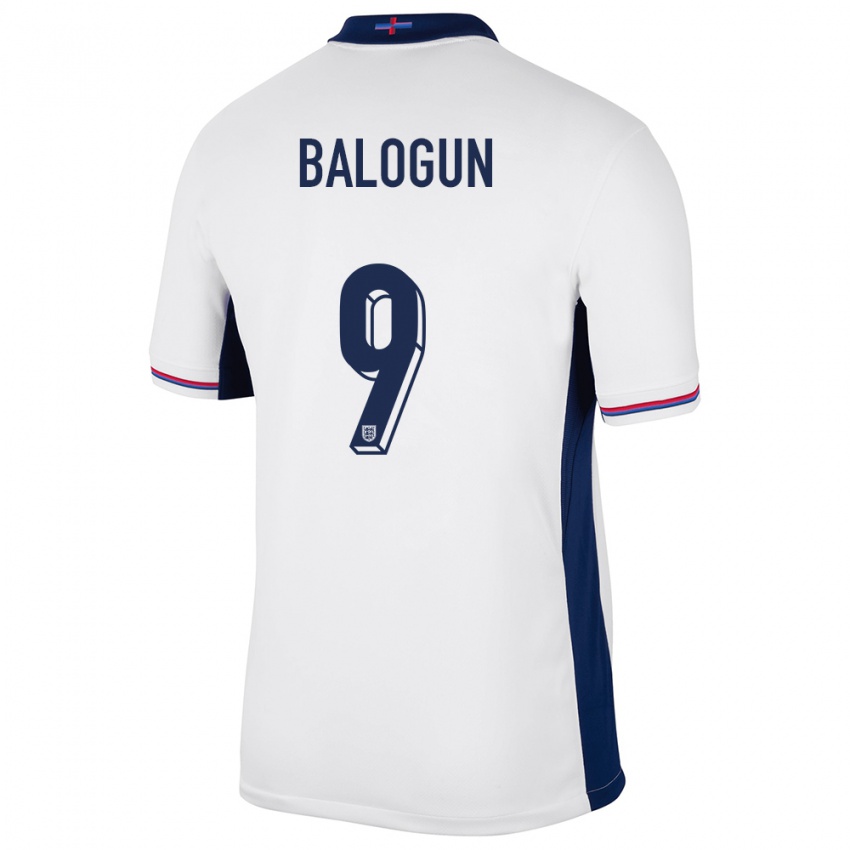 Bambino Maglia Inghilterra Folarin Balogun #9 Bianco Kit Gara Home 24-26 Maglietta