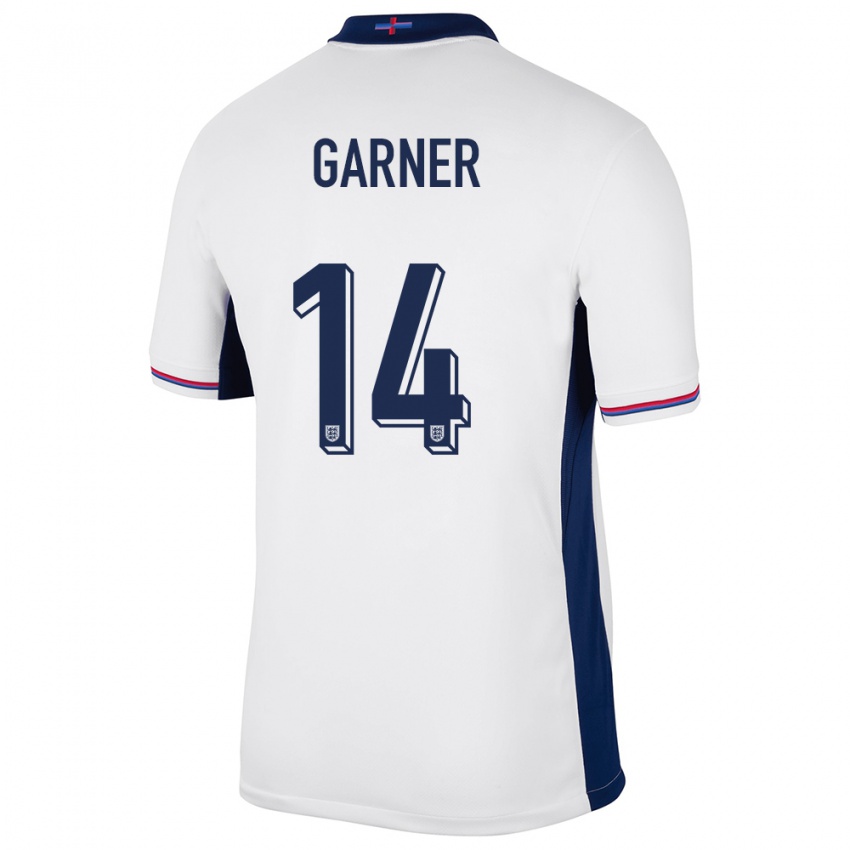 Bambino Maglia Inghilterra James Garner #14 Bianco Kit Gara Home 24-26 Maglietta