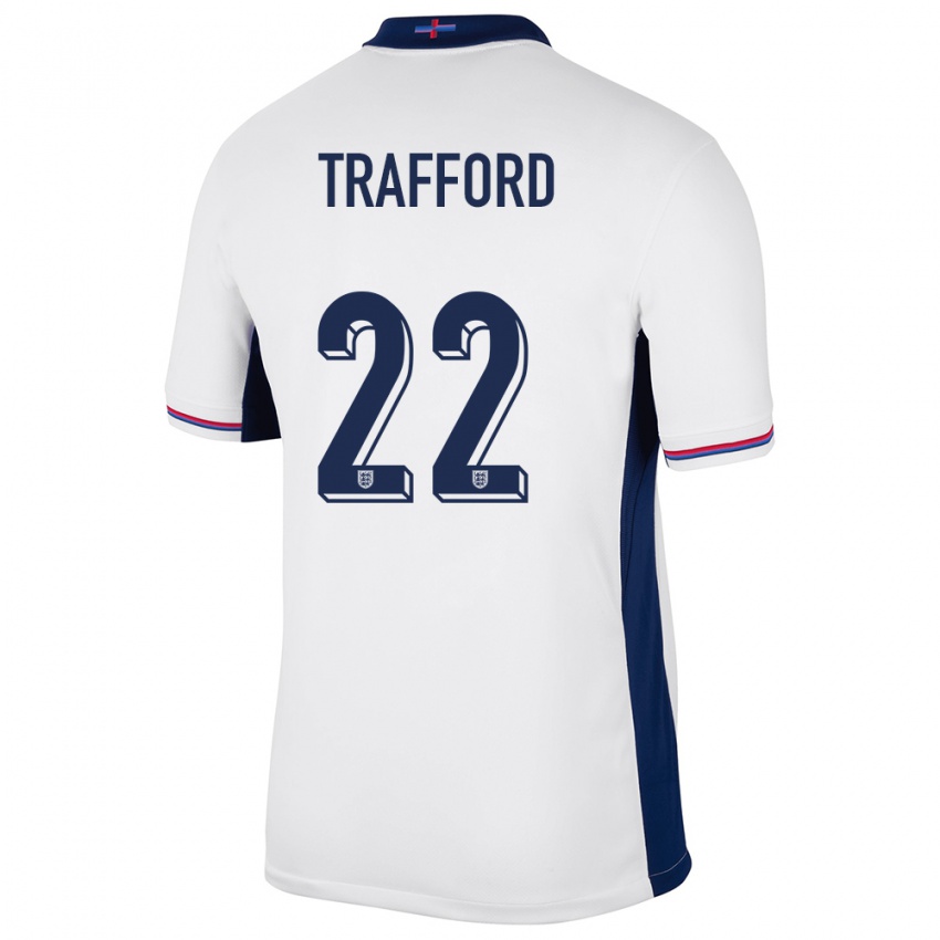 Bambino Maglia Inghilterra James Trafford #22 Bianco Kit Gara Home 24-26 Maglietta