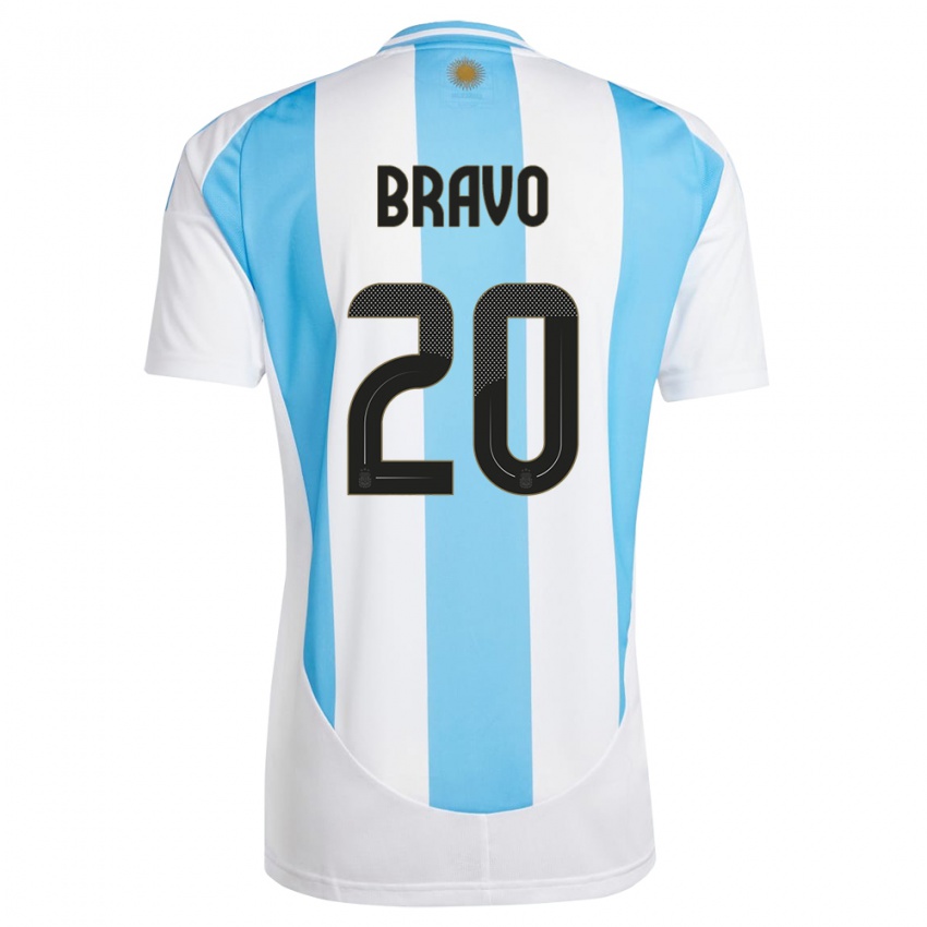 Bambino Maglia Argentina Ruth Bravo #20 Bianco Blu Kit Gara Home 24-26 Maglietta