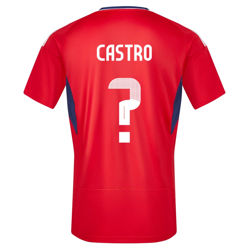 Bambino Maglia Costa Rica Mathias Castro #0 Rosso Kit Gara Home 24-26 Maglietta