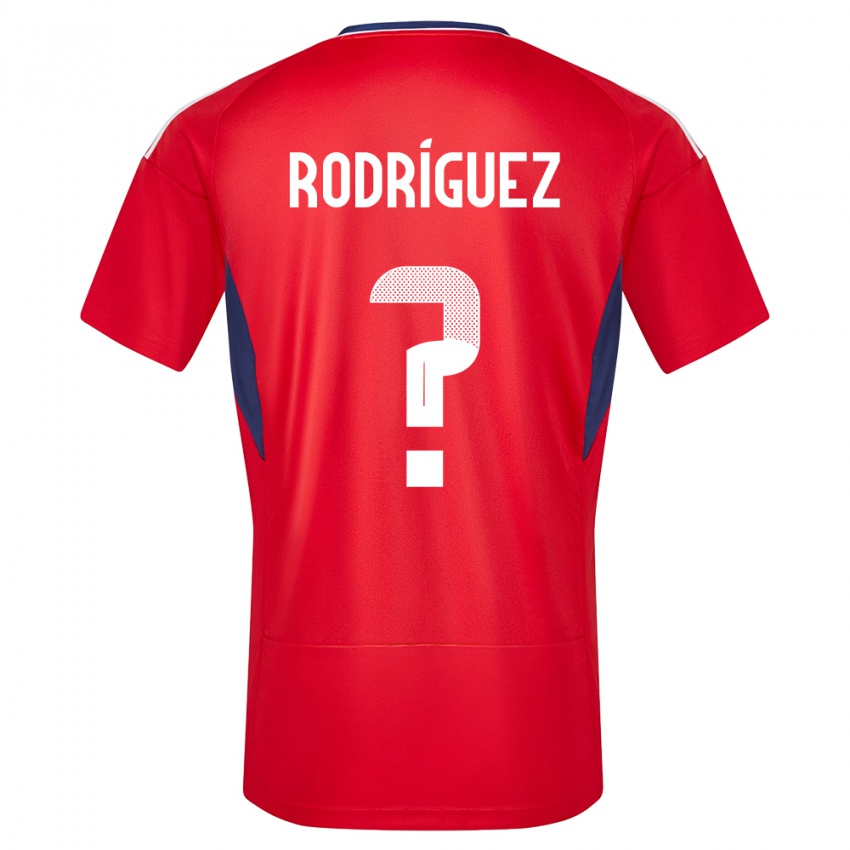 Bambino Maglia Costa Rica Bradley Rodriguez #0 Rosso Kit Gara Home 24-26 Maglietta