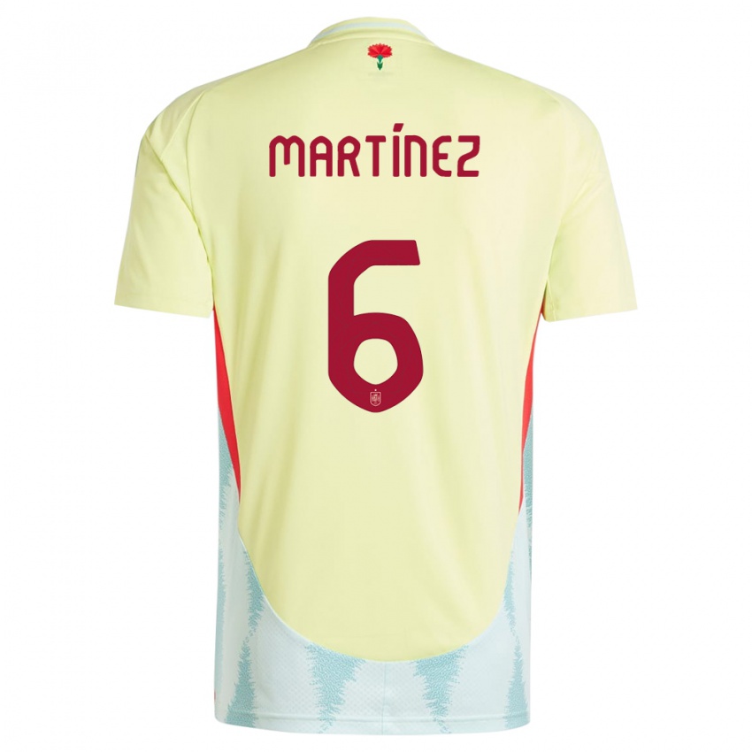 Bambino Maglia Spagna Roger Martinez #6 Giallo Kit Gara Away 24-26 Maglietta