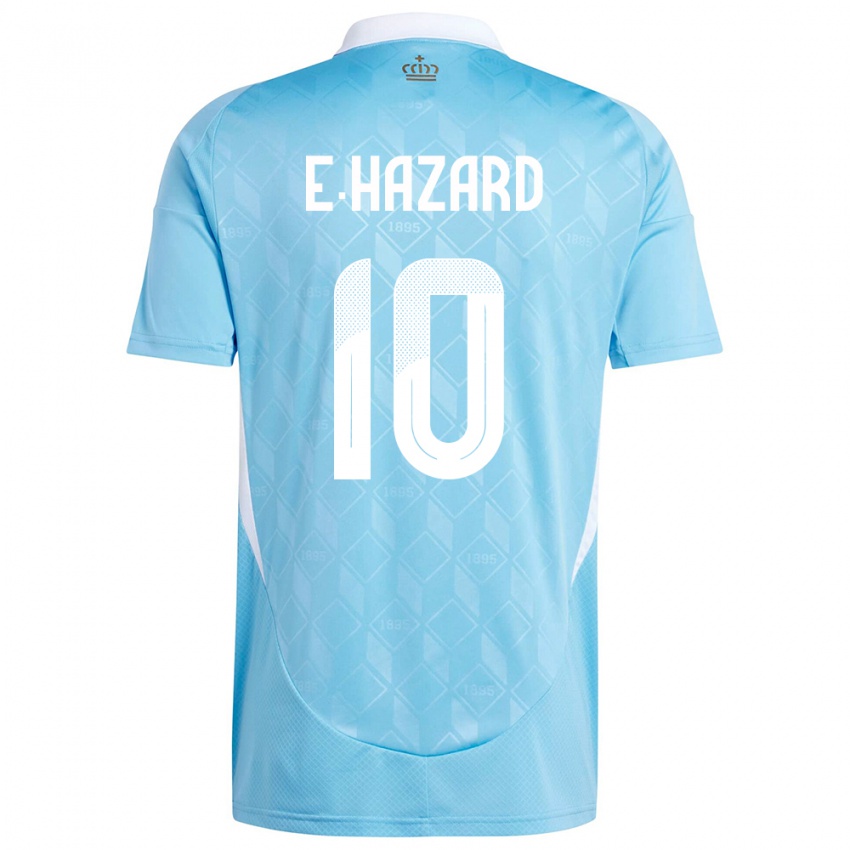 Bambino Maglia Belgio Eden Hazard #10 Blu Kit Gara Away 24-26 Maglietta