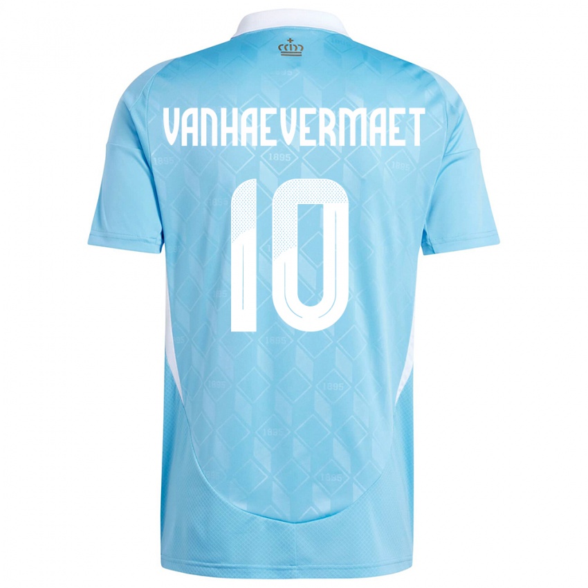 Bambino Maglia Belgio Justine Vanhaevermaet #10 Blu Kit Gara Away 24-26 Maglietta