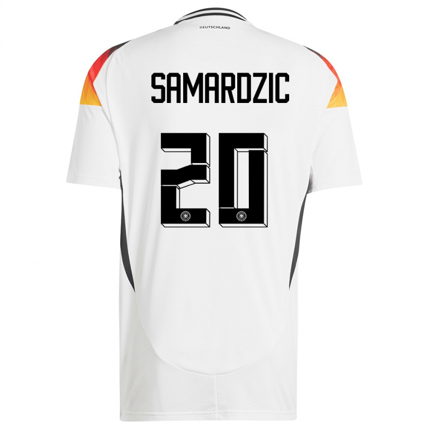Uomo Maglia Germania Lazar Samardzic #20 Bianco Kit Gara Home 24-26 Maglietta