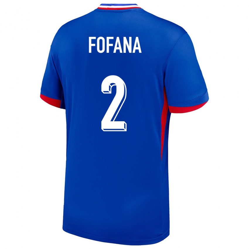 Uomo Maglia Francia Wesley Fofana #2 Blu Kit Gara Home 24-26 Maglietta