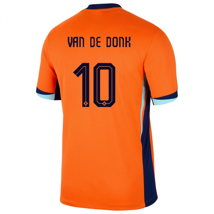 Uomo Maglia Paesi Bassi Danielle Van De Donk #10 Arancia Kit Gara Home 24-26 Maglietta