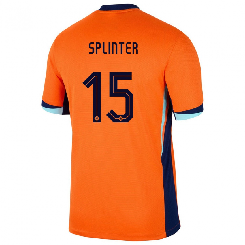 Uomo Maglia Paesi Bassi Ilias Splinter #15 Arancia Kit Gara Home 24-26 Maglietta