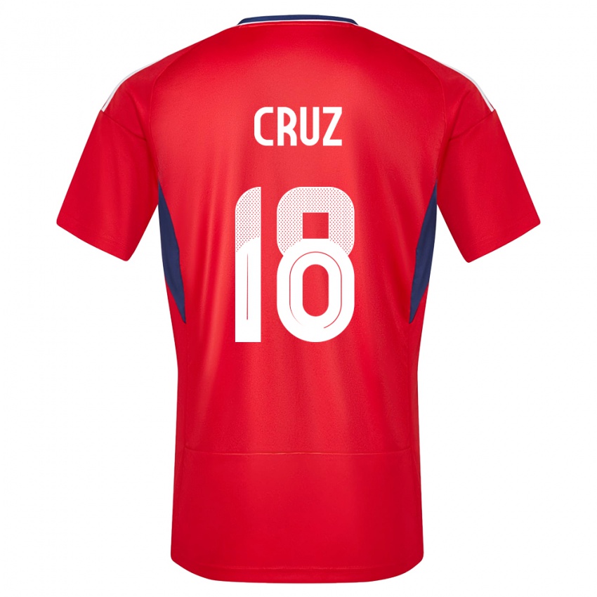 Uomo Maglia Costa Rica Aaron Cruz #18 Rosso Kit Gara Home 24-26 Maglietta