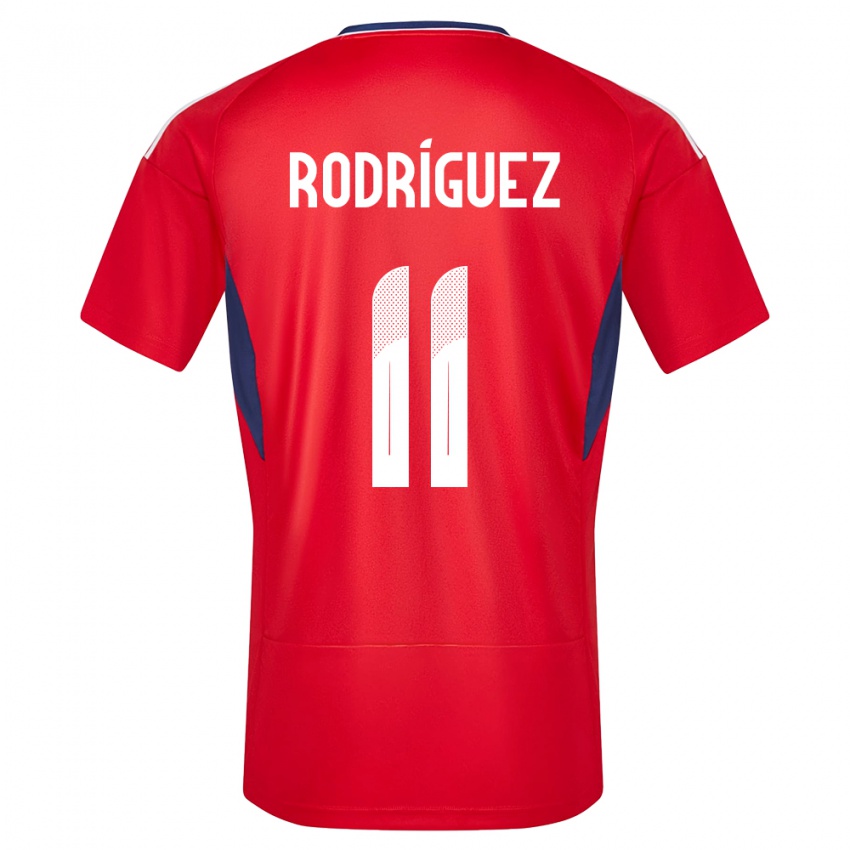 Uomo Maglia Costa Rica Raquel Rodriguez #11 Rosso Kit Gara Home 24-26 Maglietta
