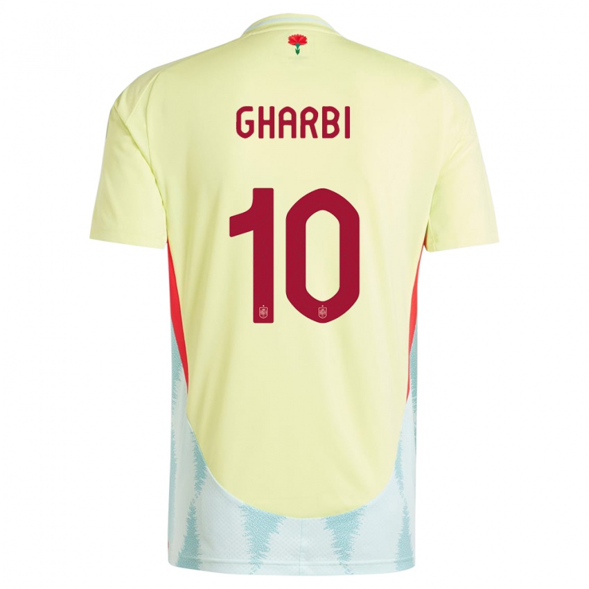 Uomo Maglia Spagna Ismael Gharbi #10 Giallo Kit Gara Away 24-26 Maglietta