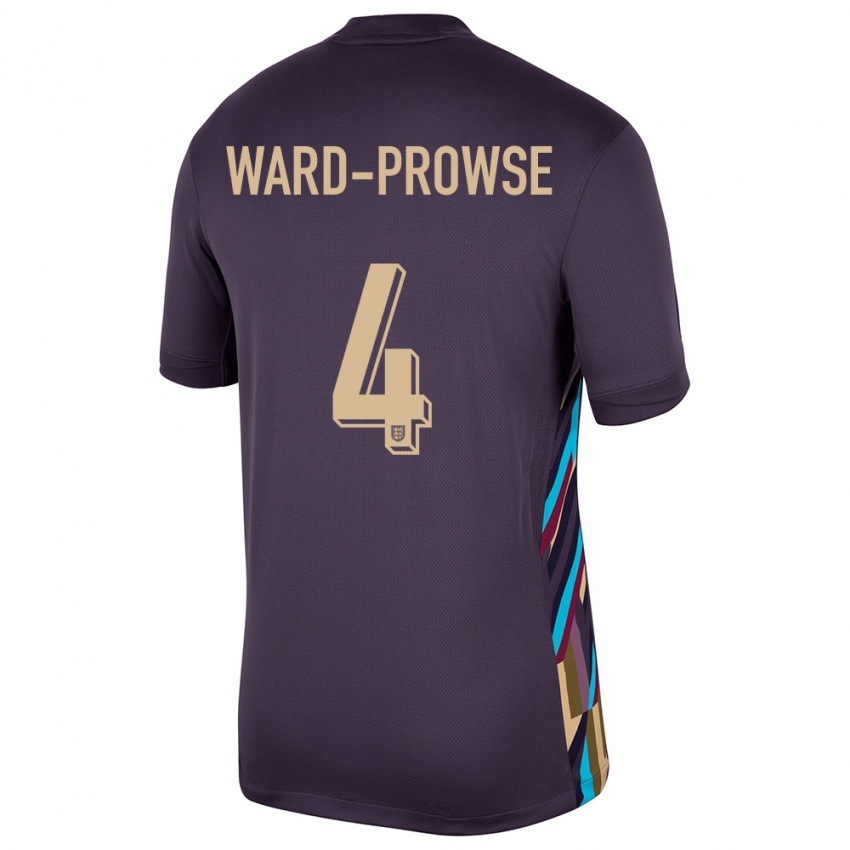 Uomo Maglia Inghilterra James Ward-Prowse #4 Uvetta Scura Kit Gara Away 24-26 Maglietta