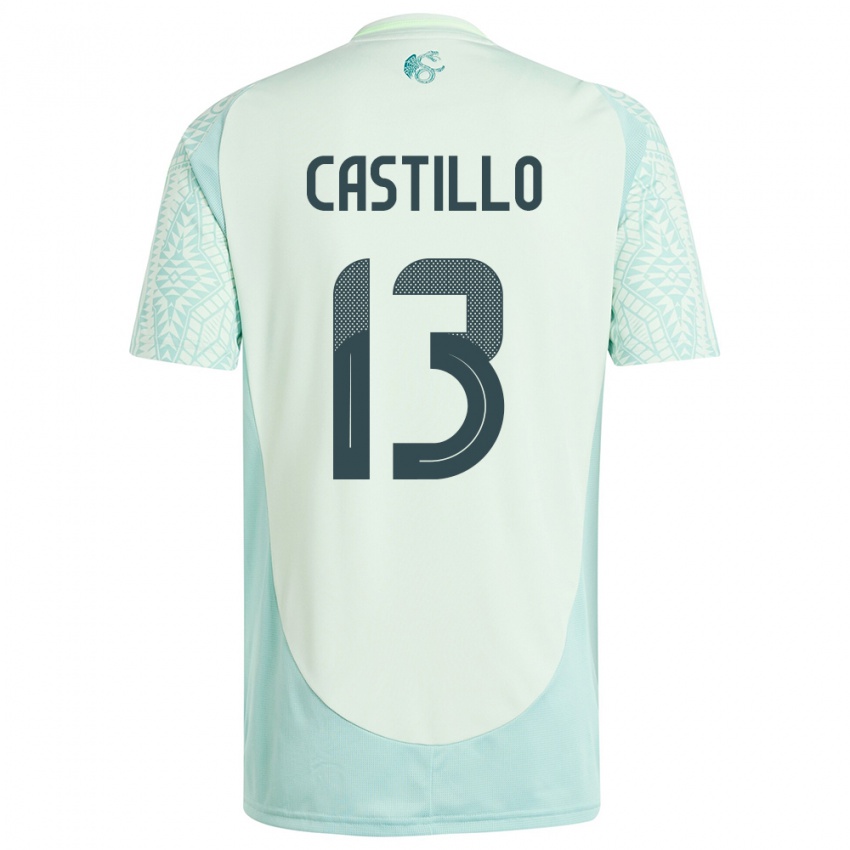 Uomo Maglia Messico Jose Castillo #13 Lino Verde Kit Gara Away 24-26 Maglietta