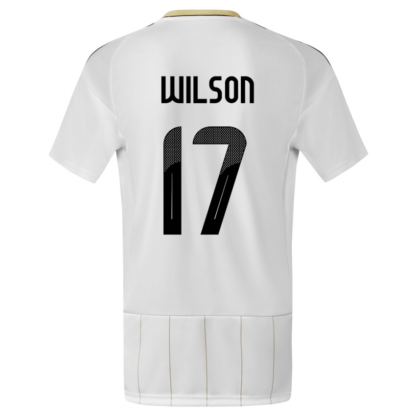 Uomo Maglia Costa Rica Roan Wilson #17 Bianco Kit Gara Away 24-26 Maglietta