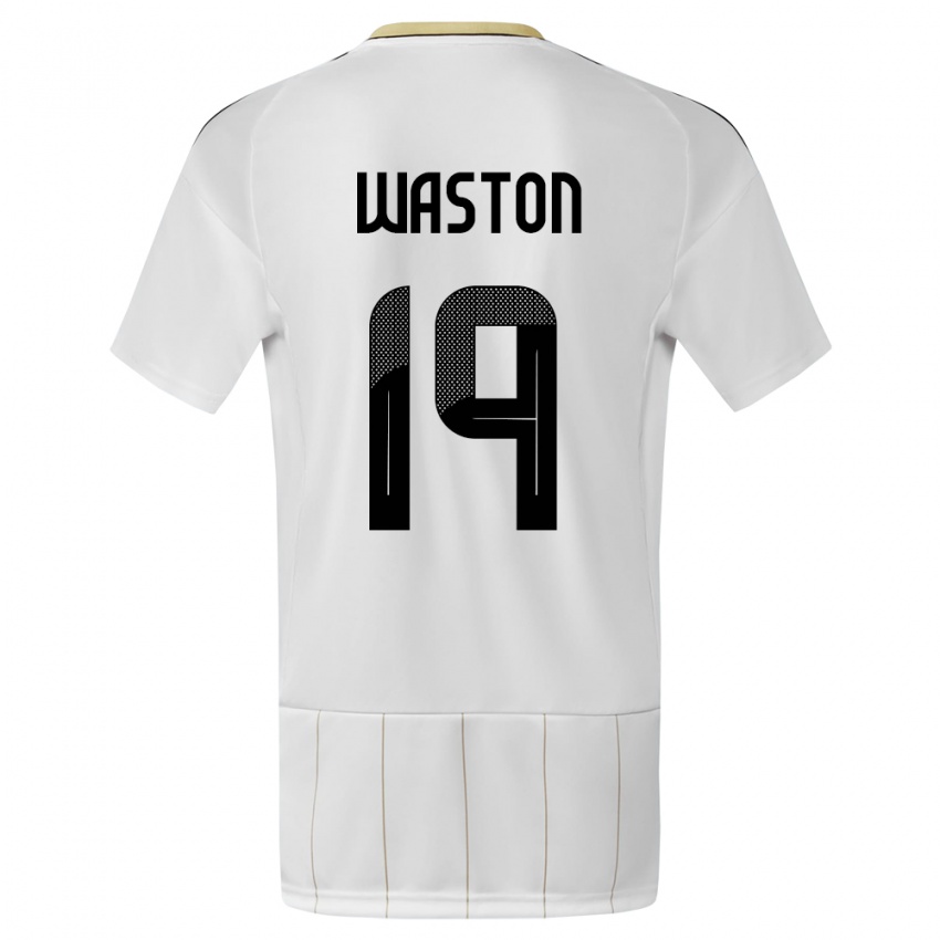 Uomo Maglia Costa Rica Kendall Waston #19 Bianco Kit Gara Away 24-26 Maglietta