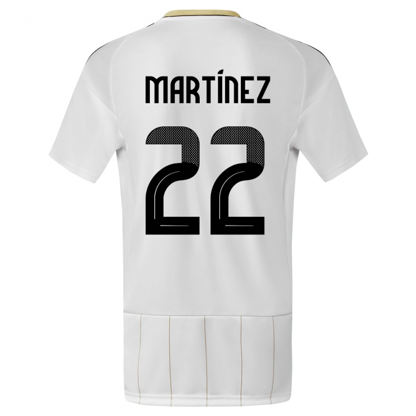 Uomo Maglia Costa Rica Carlos Martinez #22 Bianco Kit Gara Away 24-26 Maglietta