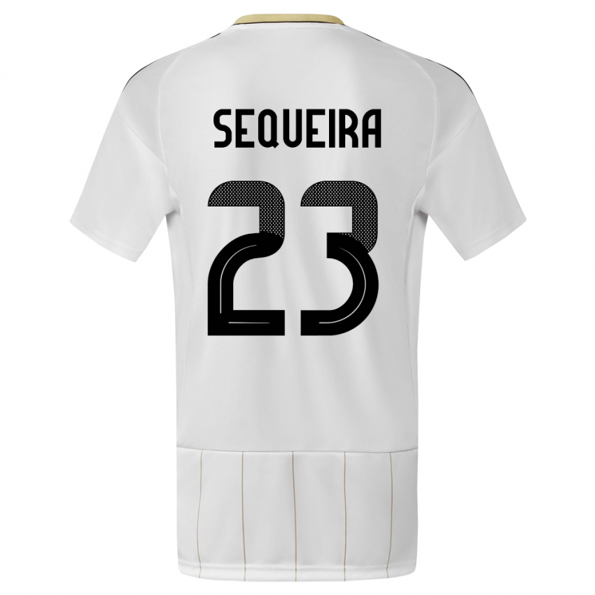 Uomo Maglia Costa Rica Patrick Sequeira #23 Bianco Kit Gara Away 24-26 Maglietta
