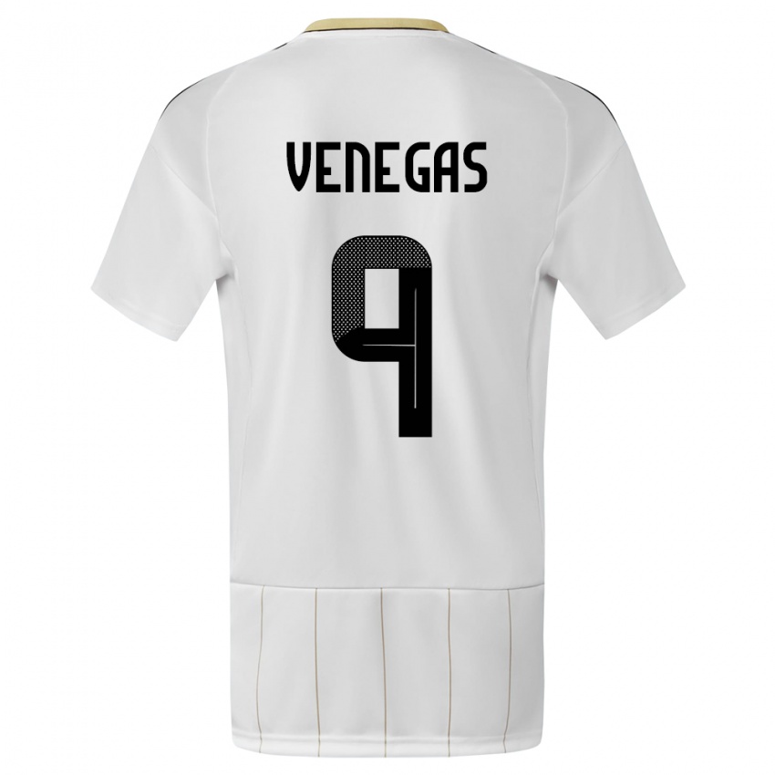 Uomo Maglia Costa Rica Carolina Venegas #9 Bianco Kit Gara Away 24-26 Maglietta