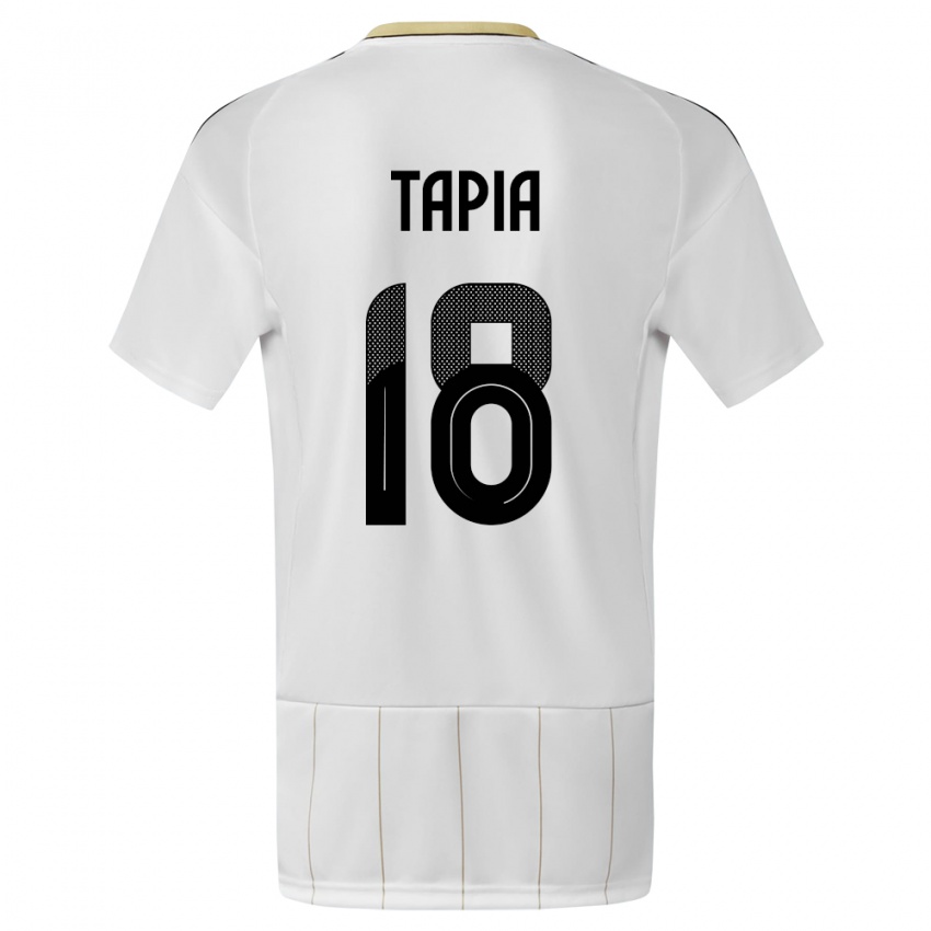 Uomo Maglia Costa Rica Priscilla Tapia #18 Bianco Kit Gara Away 24-26 Maglietta