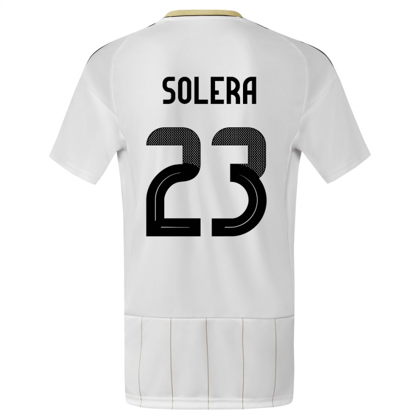 Uomo Maglia Costa Rica Daniela Solera #23 Bianco Kit Gara Away 24-26 Maglietta