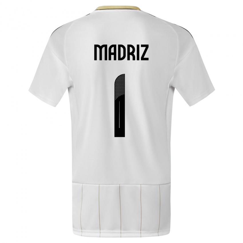 Uomo Maglia Costa Rica Abraham Madriz #1 Bianco Kit Gara Away 24-26 Maglietta