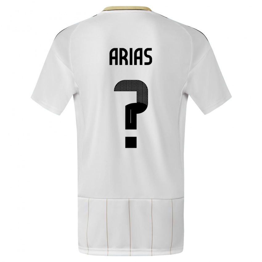 Uomo Maglia Costa Rica Jose Arias #0 Bianco Kit Gara Away 24-26 Maglietta