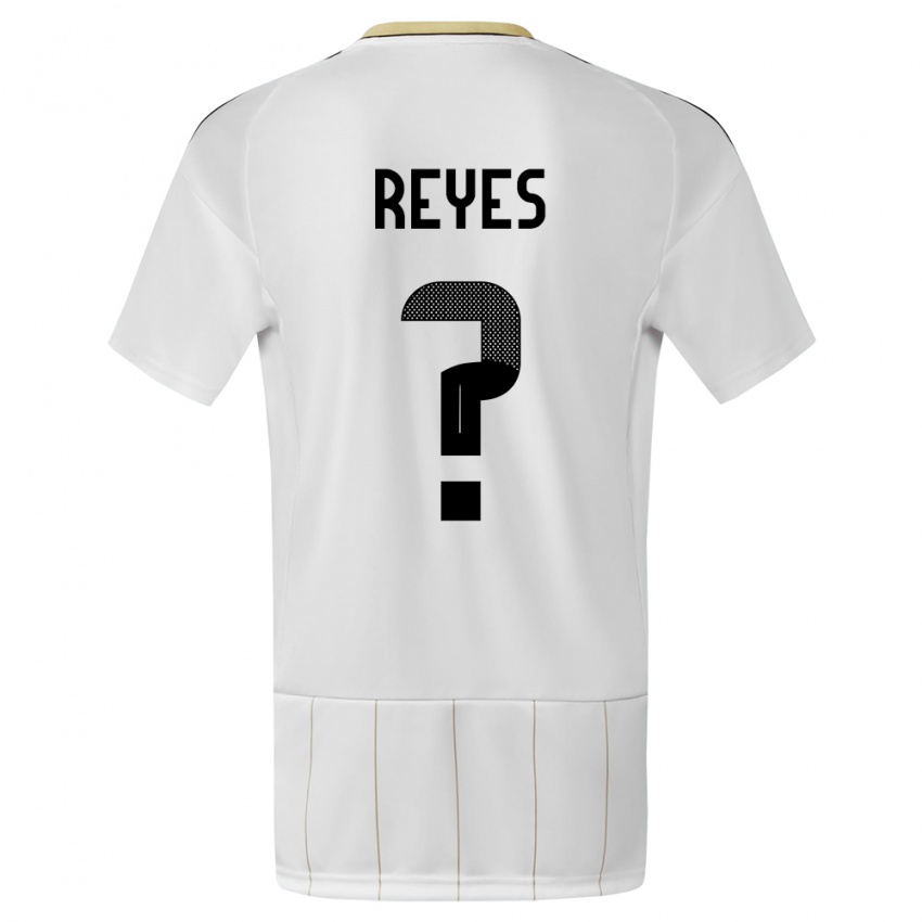 Uomo Maglia Costa Rica Kenan Reyes #0 Bianco Kit Gara Away 24-26 Maglietta