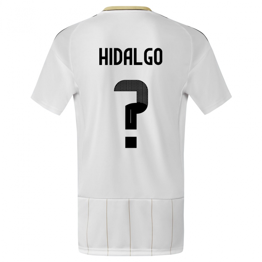 Uomo Maglia Costa Rica Pablo Hidalgo #0 Bianco Kit Gara Away 24-26 Maglietta