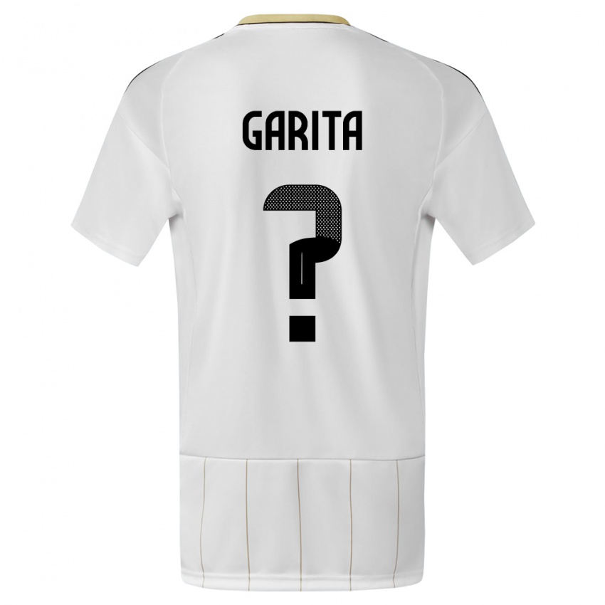 Uomo Maglia Costa Rica Emmanuel Garita #0 Bianco Kit Gara Away 24-26 Maglietta