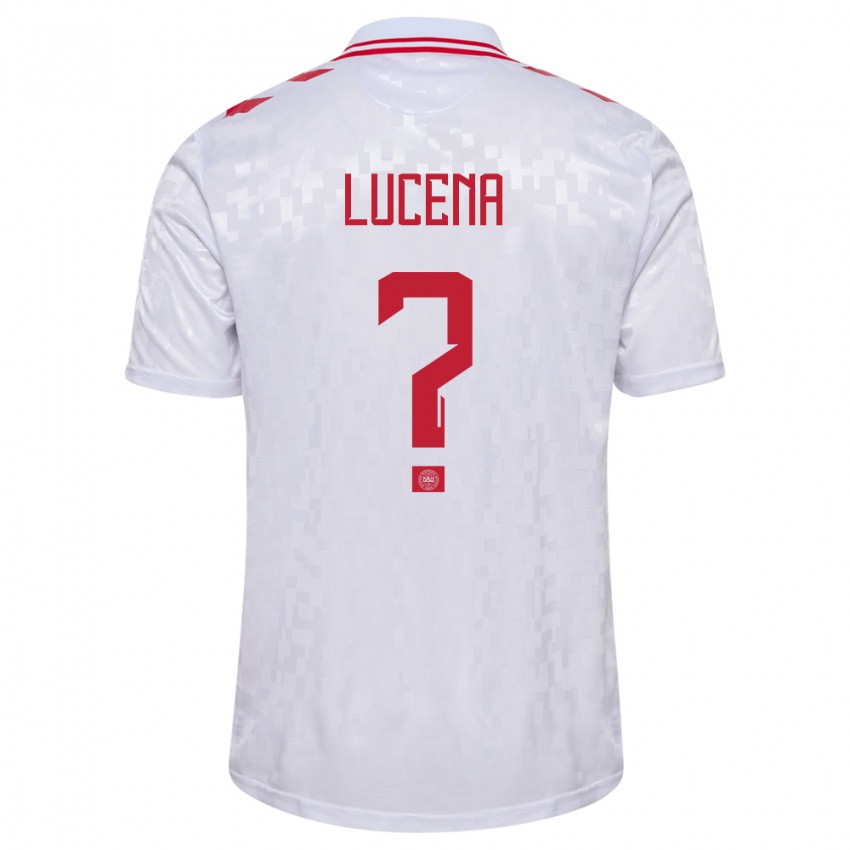 Uomo Maglia Danimarca Julius Lucena #0 Bianco Kit Gara Away 24-26 Maglietta