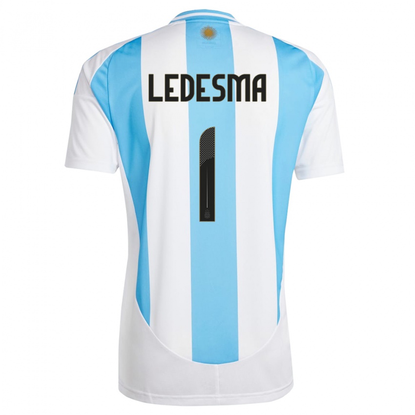 Donna Maglia Argentina Jeremias Ledesma #1 Bianco Blu Kit Gara Home 24-26 Maglietta