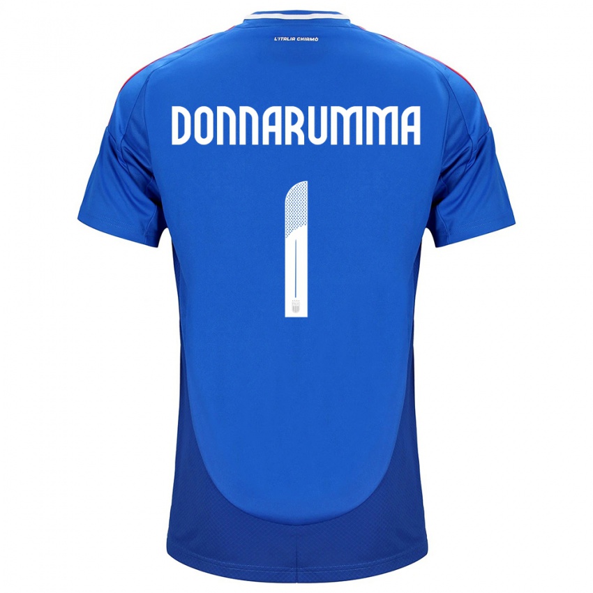 Donna Maglia Italia Gianluigi Donnarumma #1 Blu Kit Gara Home 24-26 Maglietta