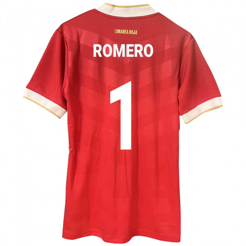 Donna Maglia Panamá Manuel Romero #1 Rosso Kit Gara Home 24-26 Maglietta