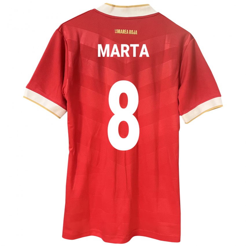 Donna Maglia Panamá Aldair Marta #8 Rosso Kit Gara Home 24-26 Maglietta