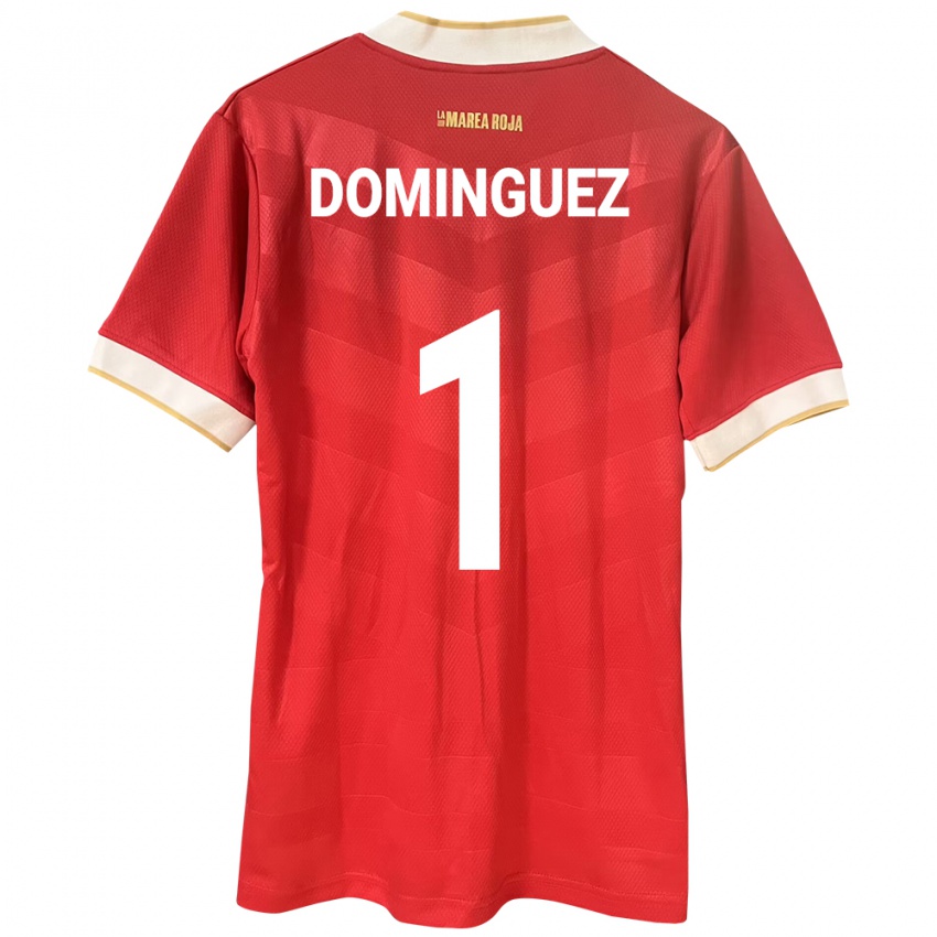 Donna Maglia Panamá Valeska Domínguez #1 Rosso Kit Gara Home 24-26 Maglietta