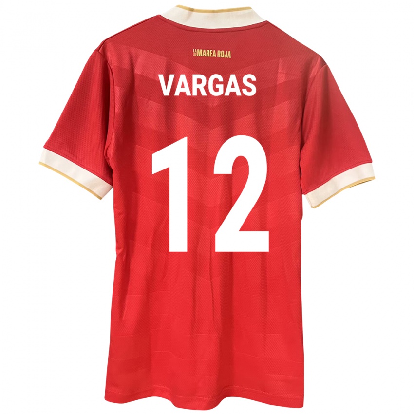 Donna Maglia Panamá Stephani Vargas #12 Rosso Kit Gara Home 24-26 Maglietta