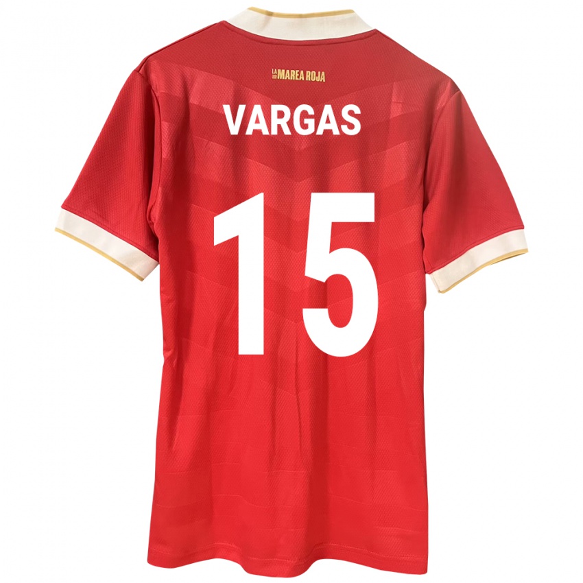 Donna Maglia Panamá Rosario Vargas #15 Rosso Kit Gara Home 24-26 Maglietta