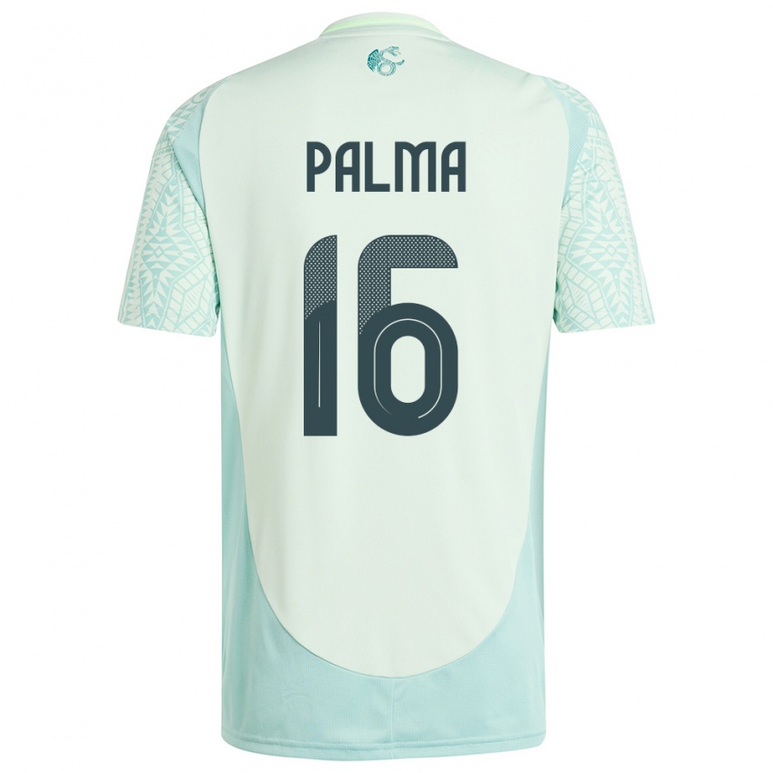Donna Maglia Messico Rafael Palma #16 Lino Verde Kit Gara Away 24-26 Maglietta
