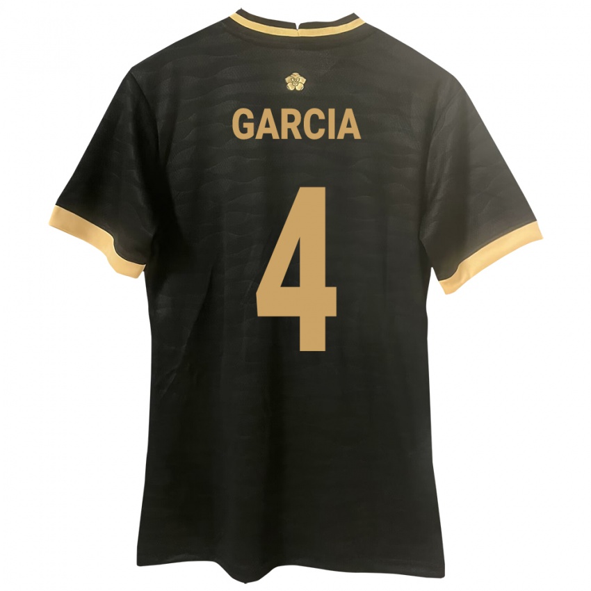 Donna Maglia Panamá Giancarlos García #4 Nero Kit Gara Away 24-26 Maglietta
