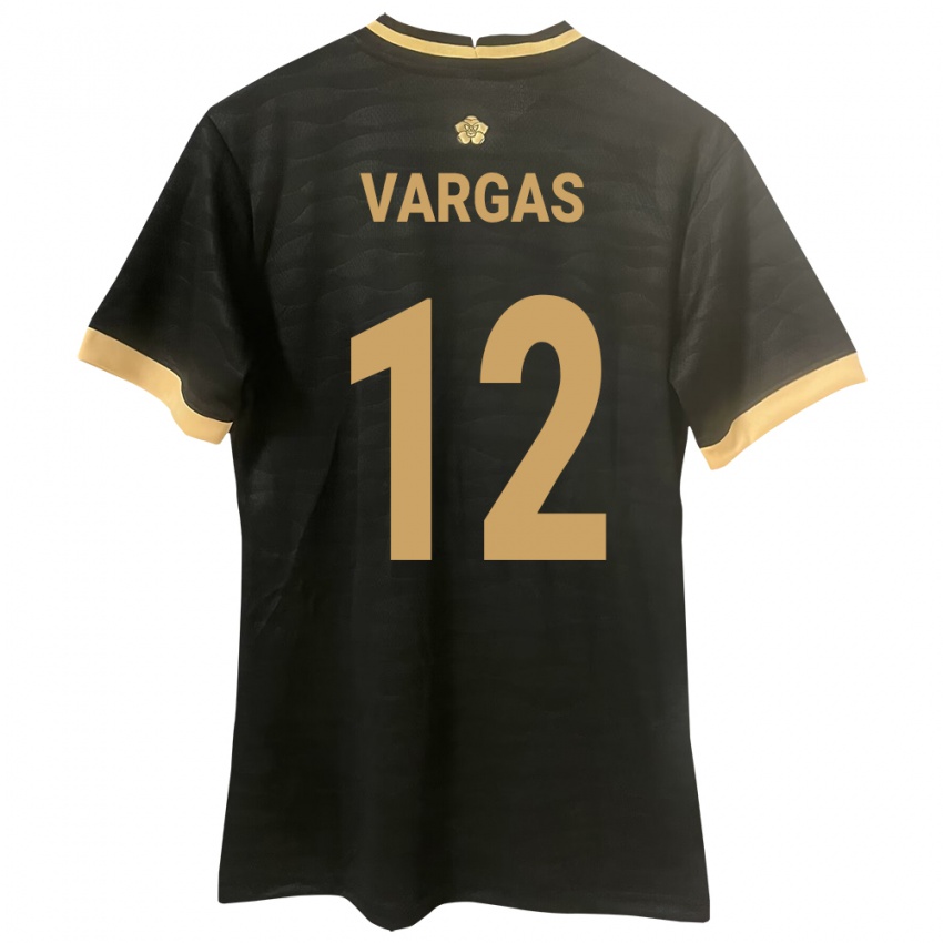 Donna Maglia Panamá Stephani Vargas #12 Nero Kit Gara Away 24-26 Maglietta