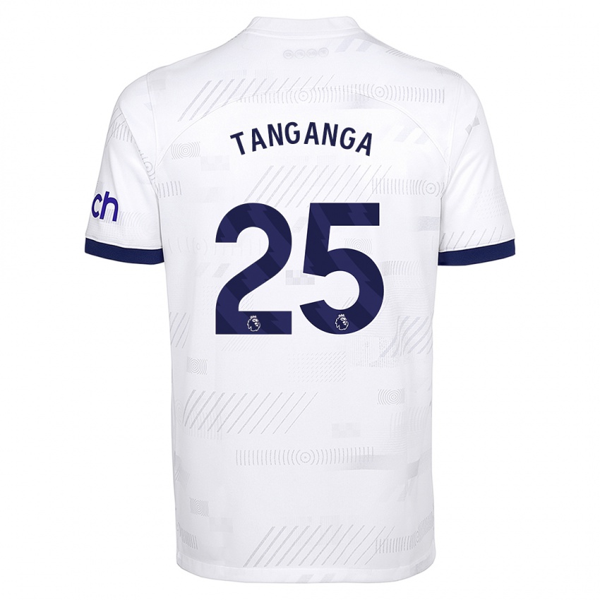 Bambino Maglia Japhet Tanganga #25 Bianco Kit Gara Home 2023/24 Maglietta