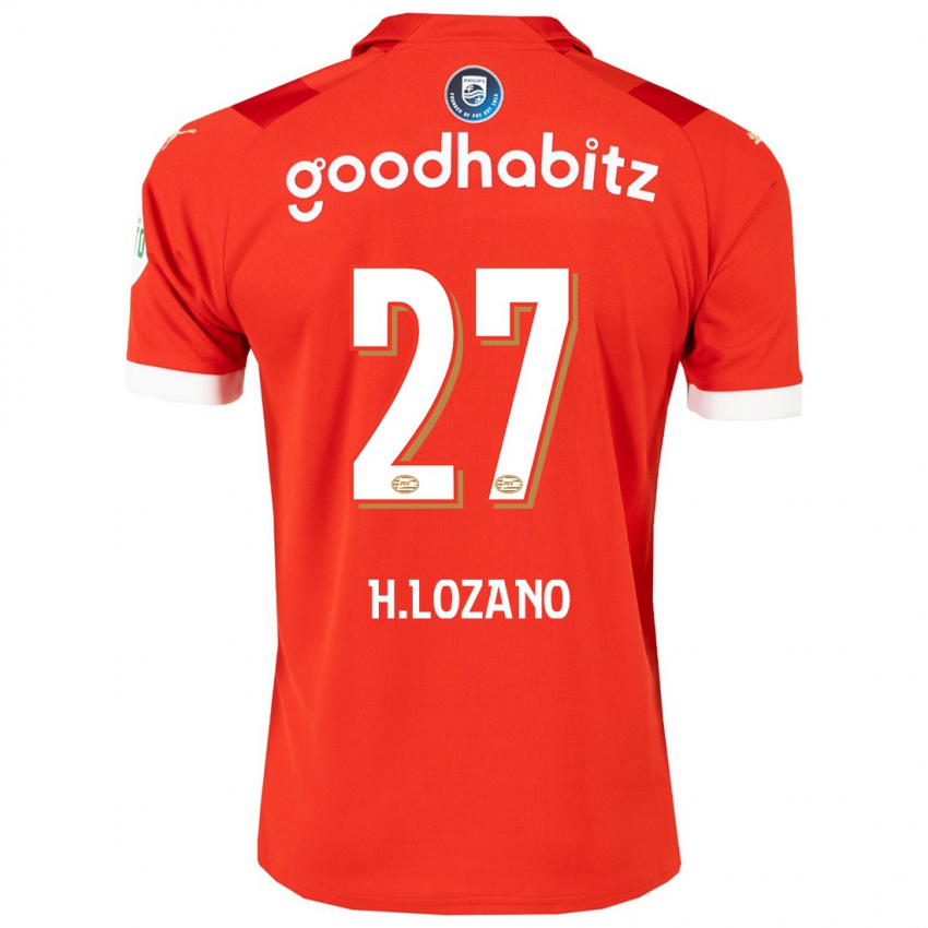 Bambino Maglia Hirving Lozano #27 Rosso Kit Gara Home 2023/24 Maglietta