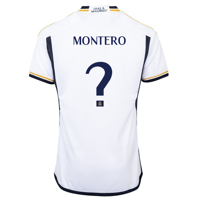 Bambino Maglia Ruben Montero #0 Bianco Kit Gara Home 2023/24 Maglietta