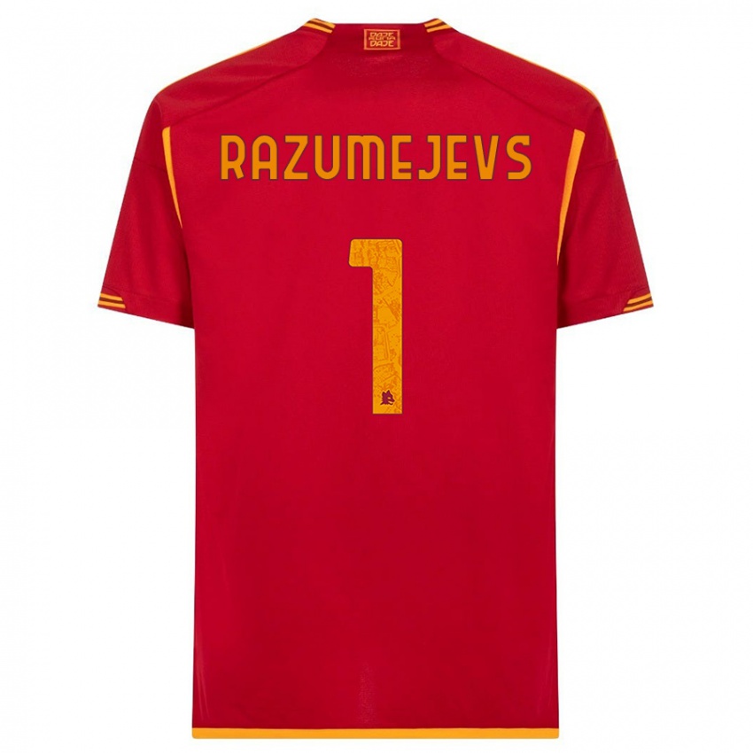 Bambino Maglia Vladislavs Razumejevs #1 Rosso Kit Gara Home 2023/24 Maglietta