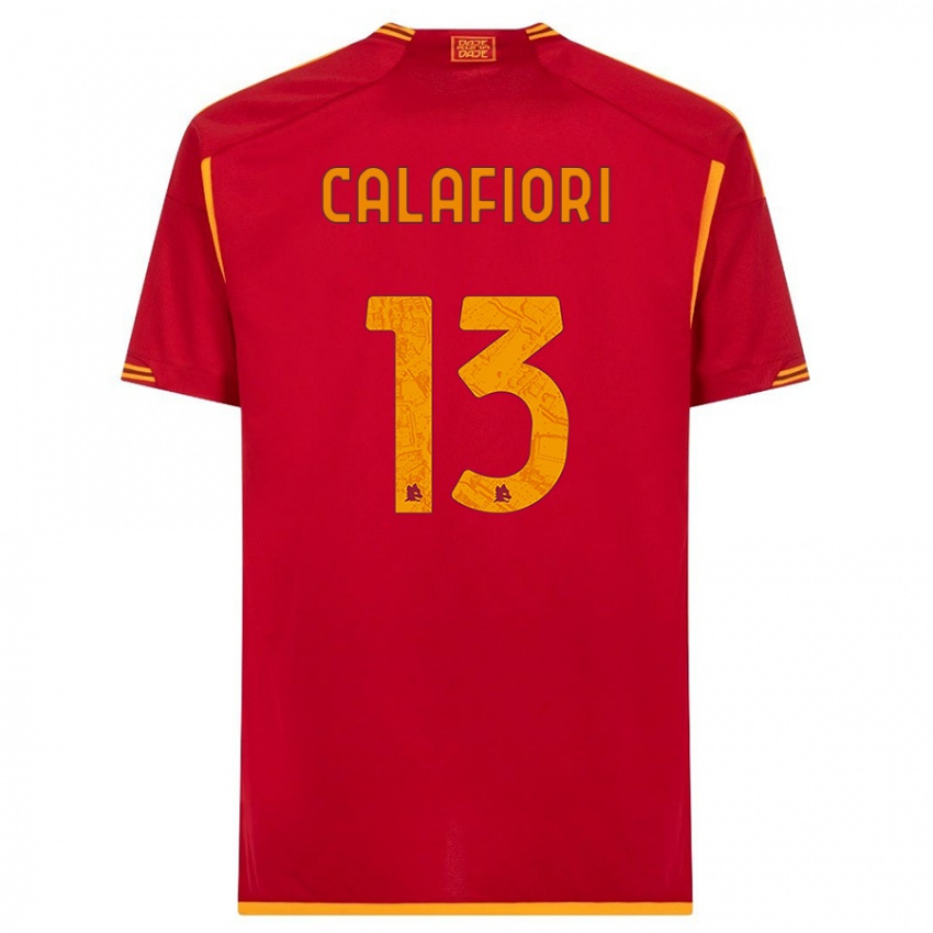 Bambino Maglia Riccardo Calafiori #13 Rosso Kit Gara Home 2023/24 Maglietta