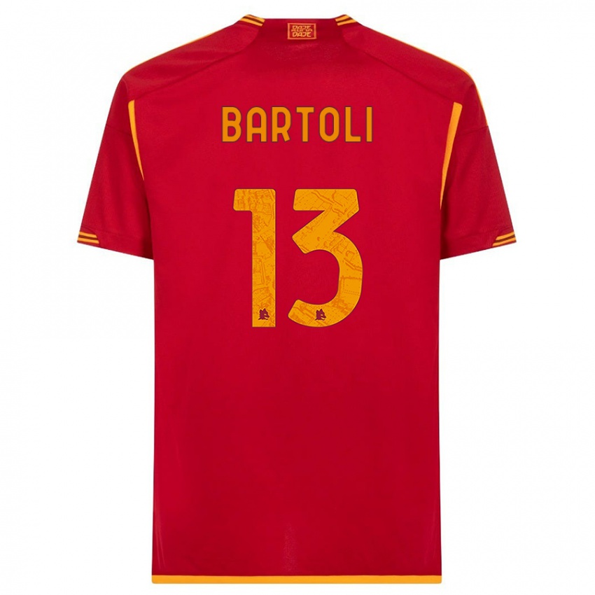 Bambino Maglia Elisa Bartoli #13 Rosso Kit Gara Home 2023/24 Maglietta