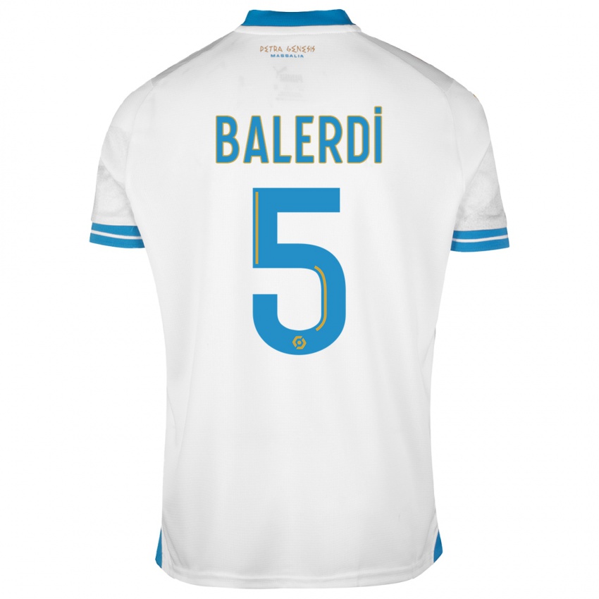 Bambino Maglia Leonardo Balerdi #5 Bianco Kit Gara Home 2023/24 Maglietta